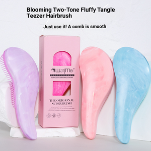 Zachte ontklittende paddleborstel met aangepast logo, ABS, antistatisch, gevleugeld design, haarmassageborstel - Product Image 5