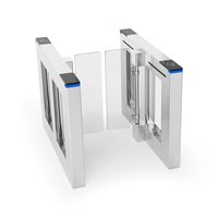Portillon pivotant pour salle de sport avec système de contrôle d'accès par code QR et reconnaissance faciale, moteur sans balais, protection IP55, anti-collision