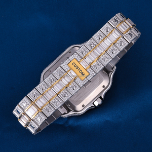 100% Pass Diamond Tester Custom Luxury Bling VVS Baguette Moissanite <strong>Watch</strong> Hip Hop <strong>Iced</strong> Out Stainless Steel Mechanical <strong>Watches</strong> - Product Image 2