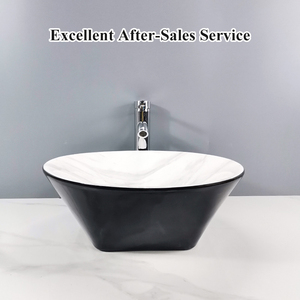 Lavabo de Cerámica con Diseño de Mármol Moderno y de Gran Venta, Lavabo Artístico <span class=keywords><strong>sobre</strong></span> <span class=keywords><strong>Encimera</strong></span> - Product Image 3