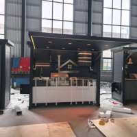Ensemble complet de meubles de cuisine extérieure modernes, unité BBQ écologique avec évier et accessoires, aménagement personnalisé pour camping-car