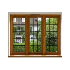 D-TOP SHENZHEN 2023 wood clad electric shutter aluminum window and door Aluminum-Clad Wood Door And Window For house