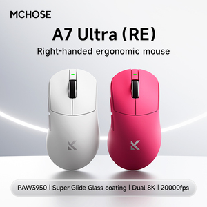 MCHOSE A7 Ultra RE Wireless <b>Mouse</b> Right Hand Ergonomic Design Office Gaming Three-Mode Blue Tooth 2.4G Wired PAW3950 <b>Mouse</b> 3950 - Product Image 5