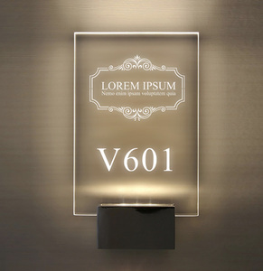 <span class=keywords><strong>Campanello</strong></span> LED Personalizzato con Schermo Touch, Targa Illuminata con Numero Stanza per Hotel e Appartamenti - Product Image 6
