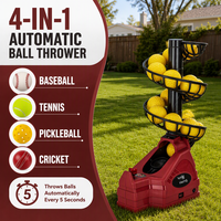 Machine de lancer de baseball professionnelle multi-sports brevetée, lanceur automatique portable pour le tennis et le pickleball, matériau PP