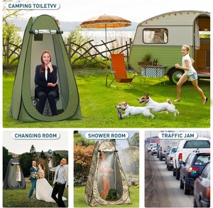 Kit de Inodoro Portátil para Camping, Carpa de Privacidad Plegable, Carpa de Verano, 12 Bolsas de Inodoro, Duchas Lavables para Exteriores, Vestidores - Product Image 2