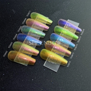 Sheenbow kim loại mới Chrome Tắc Kè Hoa hiệu ứng sắc tố multichrome màu sắc mạnh mẽ thay đổi bột cho Nail Gel Polish - Product Image 6