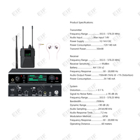 Sistema de Monitoreo Inalámbrico UHF OEM de Fábrica, Modelo AC200 con Sonido Estéreo, Codificación Digital, Alcance de 50m, Portátil y Profesional