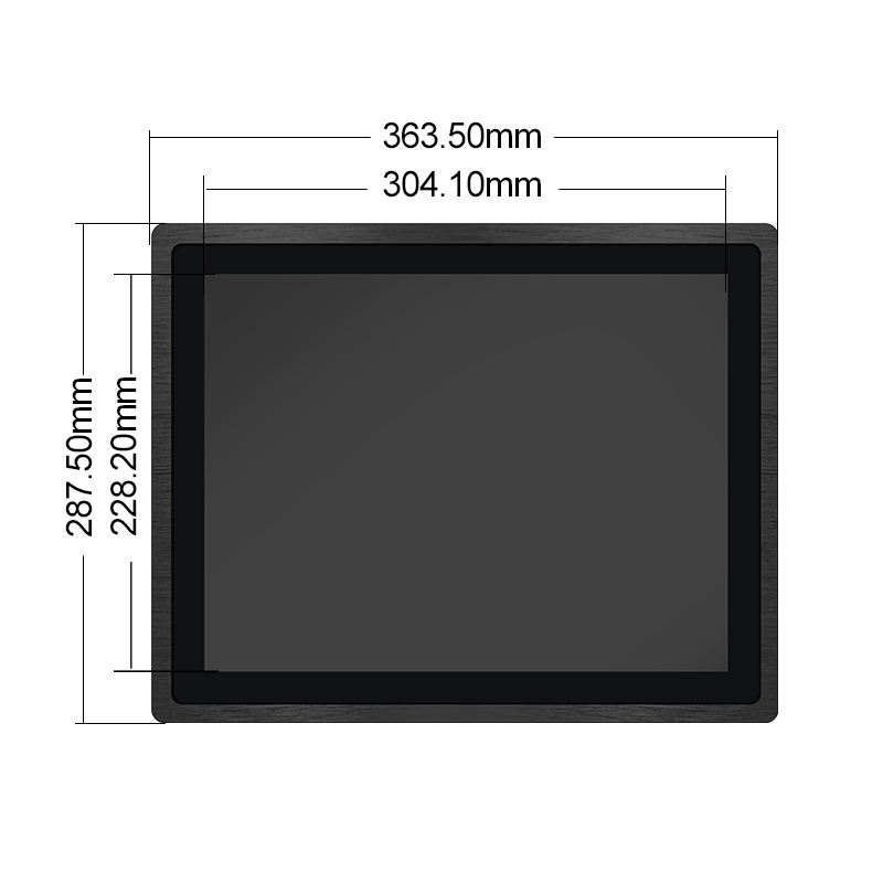 Fanless Industrial Tablet 15 Inch X86 Gen2/3/4 I7 Embedded Flat Pure Touch Screen AMD DDR4 Industrial All-in-One Panel PC