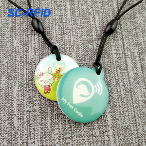 Etiqueta RFID de PVC Personalizable y Flexible 213 <span class=keywords><strong>URL</strong></span>/<span class=keywords><strong>QR</strong></span> para Rastreo de Mascotas, Etiqueta de Identificación con Aro Metálico, Tarjeta de Visita, Hotel - Product Image 2