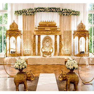 Mandap et scène de mariage sud-indiens au design Manavarai, Mandapam Manavarai pour cérémonie de mariage hindou, Mandap Manavarai pour cérémonie de mariage Telugu - Product Image 1