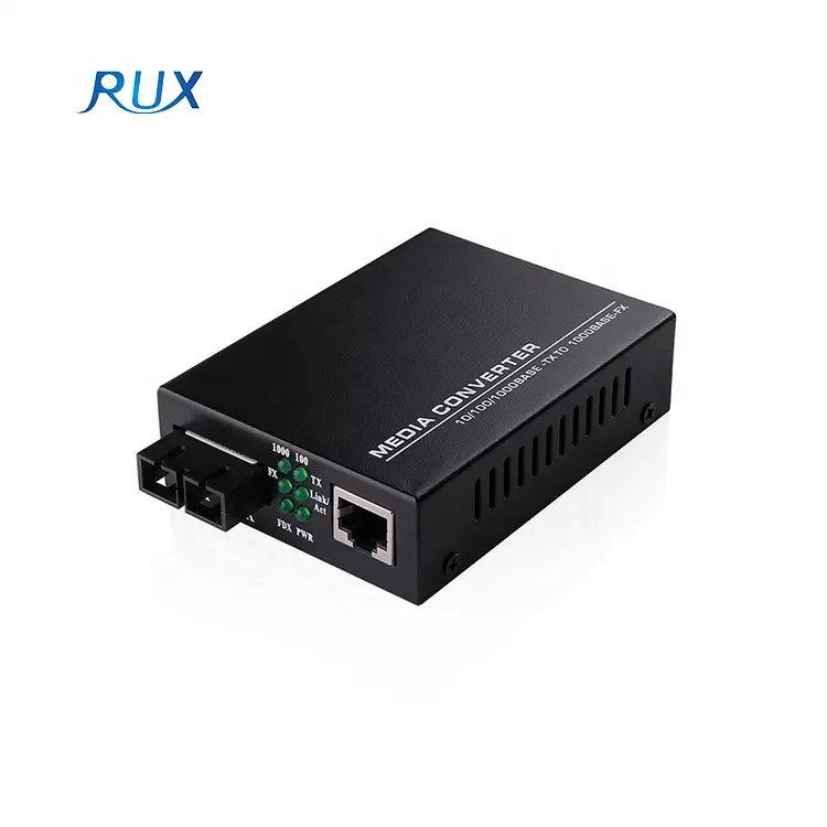 Fibra Duplex monomodale 10/100/1000M Gigabit fibra ottica Media Converter