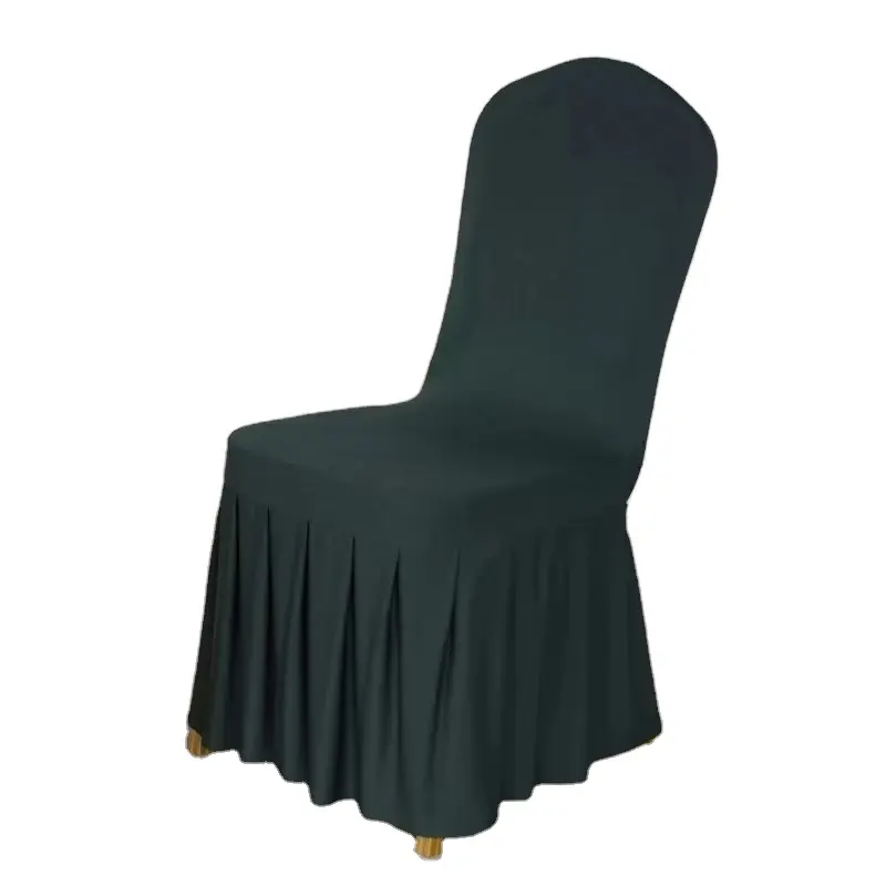 Couverture de chaise pour jupe, housse, prix d'usine, pour hôtel, mariage, personnalisé, vente en gros