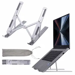 Support ergonomique de bonne qualité, hauteur réglable, Angle, support en aluminium pour ordinateur Portable, tablette, PC, pliable, support Portable pour bureau