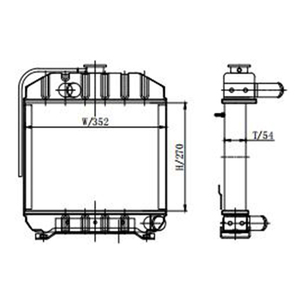377090r90 tản nhiệt chuyên nghiệp nhà sản xuất máy kéo Tản Nhiệt Xe tăng lõi đồng nhựa cho Kubota B mô hình b6100d - Product Image 2