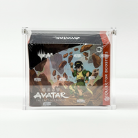 Boîte de présentation en acrylique portable et recyclable personnalisée, boîte de protection pour collectionneur de cartes magiques, boîte de rangement avec couvercle magnétique, cartes de jeu TCG
