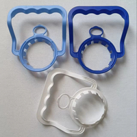 Poignée ergonomique en plastique jetable de 45 mm, multicolore, de qualité alimentaire, pour bouteilles d'eau minérale, modèle HT45