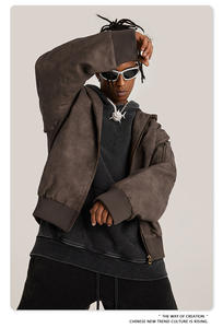 Tendances de la mode, vêtements pour hommes, veste en cuir PU d'hiver, streetwear, veste en simili cuir pour moto pour hommes, vente en gros <span class=keywords><strong>2022</strong></span> - Product Image 5