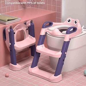 Tabouret de toilette à gradins <span class=keywords><strong>pour</strong></span> enfants avec anneau trapézoïdal coussin de siège de toilette auxiliaire <span class=keywords><strong>pour</strong></span> homme et femme bébé bain et fournitures de toilette - Product Image 3