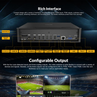 Avmatrix Shark S4 Plus, mélangeur vidéo de diffusion en direct multi-caméras avec écran LCD de 10,1 pouces, 2 entrées HDMI, 2 entrées 3G-SDI