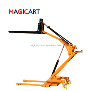 Mini chariot élévateur hydraulique électrique <span class=keywords><strong>à</strong></span> bras courbé, capacité de 500 kg, gerbeur de palettes pliable pour atelier - Product Image 1