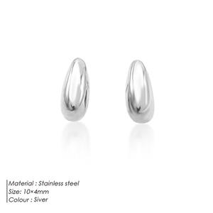 Drop Shaped Design <b>Earrings</b> Stainless Steel Gold <b>Silver</b> <b>Earrings</b> <b>for</b> <b>Women</b> Uionen 452 - Product Image 5