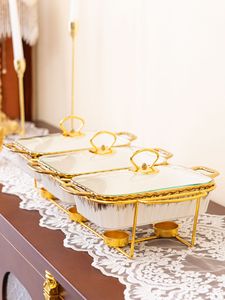 Pot sec en céramique ensemble de chauffe-plats ensembles de cooplate équipement d'hôtel de mariage cuisinière à <span class=keywords><strong>induction</strong></span> <span class=keywords><strong>plaque</strong></span> de classe de luxe classique - Product Image 2