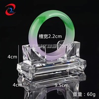 Cadre acrylique de bracelet en or et argent, 1 pièce, présentoir, en jade, pour bijoux