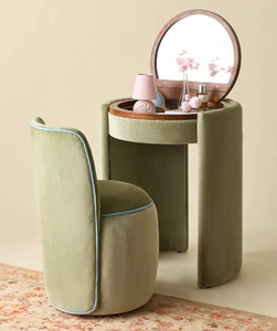 Eccezionale Toeletta Italiana Dilly Dally con Specchio e Cassetti, Scrivania per Trucco in Legno, Comò di Lusso per Camera da Ragazza - Product Image 3