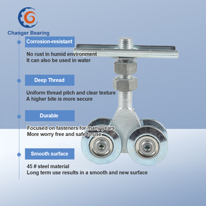 4 con lăn cửa trượt phần cứng Con lăn treo tấm Con lăn treo bánh xe theo dõi ròng rọc - Product Image 3