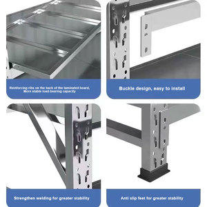 Heavy-<strong>Duty</strong> 304 Stainless Steel Shop Rack <strong>Storage</strong> Shelve with Commercial Industrial Adjustable Legs Thickened Supermarket <strong>Shelf</strong> - Product Image 6
