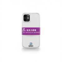 Étui de téléphone portable transparent antichoc en TPU + acrylique pour iPhone 14 sans support