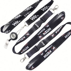 Hot Selling Custom <b>Polyester</b> <b>Lanyard</b> with Offset Printing Washable Neck Strap & Keychain for Promotional Use - Product Image 6