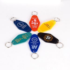 Sản xuất bán buôn Miễn phí thiết kế tùy chỉnh quảng cáo khách sạn Keychain PVC Acrylic logo khắc in long lanh khách sạn tag chìa khóa - Product Image 1