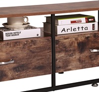 Meubles de salon en promotion, meuble TV style moderne, en bois avec structure métallique, avec tiroirs de rangement, table TV