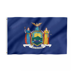 促销产品快速48小时运输定制3*5ft100% 聚酯任何标志丝网印刷户外耐用美国国旗 - Product Image 1