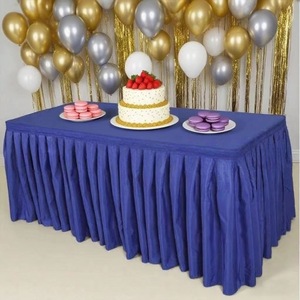 <span class=keywords><strong>Gonna</strong></span> da Tavolo Plissettata in Poliestere su Misura, Colore Blush, per Tavoli Rettangolari - Product Image 5