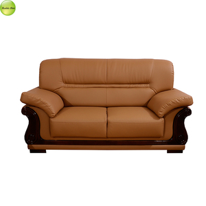 Ensemble de canapés <span class=keywords><strong>en</strong></span> <span class=keywords><strong>cuir</strong></span> véritable au design moderne et élégant, avec cadre <span class=keywords><strong>en</strong></span> bois, pour le salon - Product Image 2