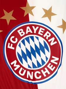 Bandiera del FC Bayern Monaco con Logo a Cinque Stelle Rosso/Bianco 400x150cm <span class=keywords><strong>Calcio</strong></span> Cinese - Product Image 2