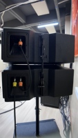 Ensemble de haut-parleurs actifs Line Array 10 pouces en néodyme 4+2 avec amplificateur DSP intégré 135 dB pour concerts en plein air, festivals et événements en direct