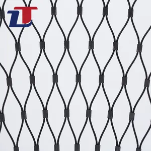 Playground Safety Flexible Stainless Steel Ferrule Decorative Rope Invisible Protection Stadium Fence Mesh High Altitude