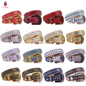 Styliste Premium Cinto De Strass cuir d'alligator femmes hommes ceintures en pierre scintillantes cristal diamant clouté Strass ceinture - Product Image 5