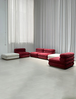 Modernes Minimalistisches Quadratisches Stoff-Modulsofa-Set, Farbblock-Design mit Schwammfüllung, Freie Kombination OEM für Wohnzimmermöbel