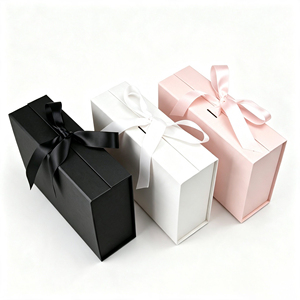 Boîte cadeau pliante de luxe en carton rigide recyclable sur mesure avec couvercle magnétique - Product Image 3