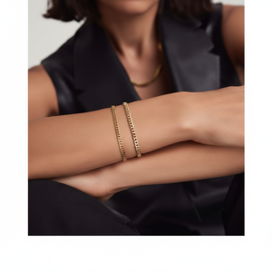 สร้อยข้อมือเทนนิสประดับเพชรพาตรา ทันสมัยและสง่างาม - Product Image 1