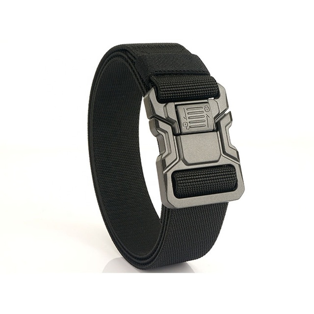 TUSHI Customized Outdoor Sports Eco-friendly Nylon Tactical Belt Quick Release of Metal Automatic Buckle Pants Strap