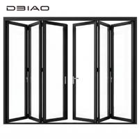 Puerta Plegable de Aluminio para Exteriores DBIAO, Marco Delgado, Diseño Elegante para Cafetería y Boutique