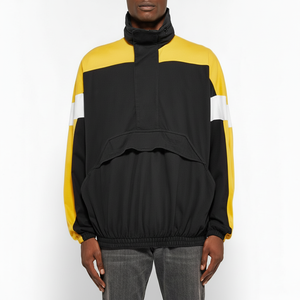 Top vente de haute qualité hommes demi fermeture éclair bloc à capuche conception personnalisée nouveau style polyester coton hommes demi fermeture éclair bloc à capuche - Product Image 1