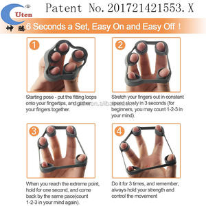 Cuten OEM di alta qualità Ginnico Mano Rinforzo Allenatore Mano Pinza Regolabile In Silicone <span class=keywords><strong>Finger</strong></span> Trainer Barelle - Product Image 2