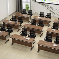 Ensemble table et chaise pliantes KERIOR modèle 0022, table de formation, table de conférence, banc long, chaise double pour étudiants, bureau mobile modulaire